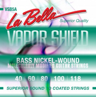 VSB5A Vapor Shield  Комплект струн для 5-струнной бас-гитары, никелированные, 40-118, La Bella от магазина Соло в Иркутске