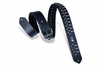 PM28-2B-BLK Rebel Series Ремень для гитары, кожаный, черный, Levy's от магазина Соло в Иркутске