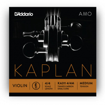 KA310-4/4M Kaplan Amo Комплект струн для скрипки размером 4/4, среднее натяжение, D'Addario от магазина Соло в Иркутске