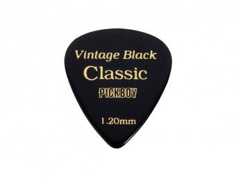 GP-07/120 Celluloid Vintage Classic Black Медиаторы 50шт, толщина 1.20мм, Pickboy от магазина Соло в Иркутске