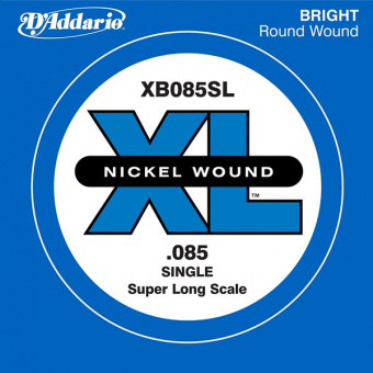 XB085SL Nickel Wound Отдельная струна для бас-гитары, никелированная, .085, Super Long, D'Addario от магазина Соло в Иркутске
