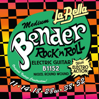 B1152 The Bender Medium Комплект струн для электрогитары, никелированные, 11-52, La Bella от магазина Соло в Иркутске