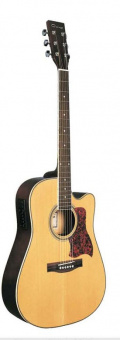 F641EQ-N Электро-акустическая гитара, с вырезом, натуральный, Caraya от магазина Соло в Иркутске