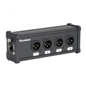 CXA027 DMX КОММУТАЦИОННАЯ КОРОБКА/РАСШИРИТЕЛЬ СИГНАЛОВ DMX 4хXLR(3p)female - RJ-45, Soundking от магазина Соло в Иркутске