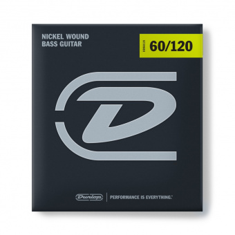 DBN60120 Комплект струн для бас-гитары, никелированные, Extra Heavy Drop, 60-120, Dunlop от магазина Соло в Иркутске