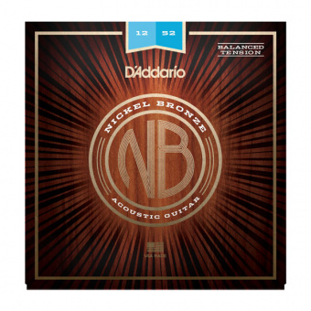 NB1252BT Nickel Bronze Комплект струн для акустической гитары, Balanced Light, 12-52, D'Addario от магазина Соло в Иркутске
