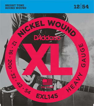 EXL145 XL NICKEL WOUND Струны для электрогитары Heavy 12-54 D`Addario от магазина Соло в Иркутске