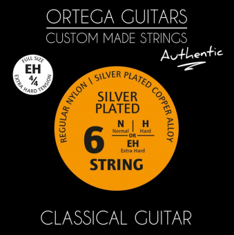 NYA44EH Authentic Комплект струн для классической гитары 4/4, посеребренная медь, Ortega от магазина Соло в Иркутске