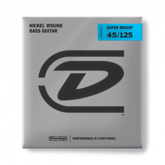 DBSBN45125 Super Bright Комплект струн для 5-струнной бас-гитары, никелир., Medium, 45-125, Dunlop от магазина Соло в Иркутске