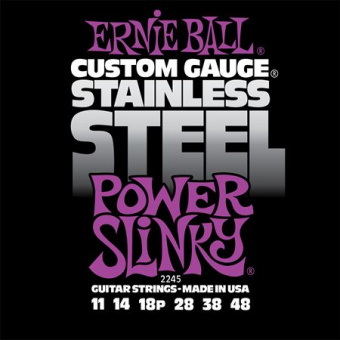 P02245 Power Slinky Steel Комплект струн для электрогитары, сталь, 11-48, Ernie Ball от магазина Соло в Иркутске