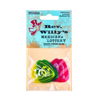 RWP01XH Rev. Willy's Mexican Lottery Медиаторы 6шт, очень толстые, Dunlop от магазина Соло в Иркутске