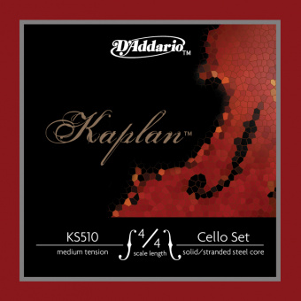 KS510-4/4M Kaplan Комплект струн для виолончели размером 4/4, среднее натяжение, D'Addario от магазина Соло в Иркутске