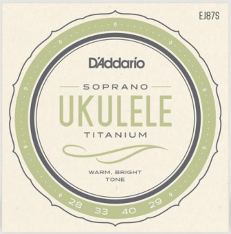 EJ87S Titanium Комплект струн для укулеле сопрано, D'Addario от магазина Соло в Иркутске