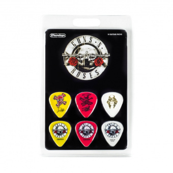 GNR001 Guns N Roses Медиаторы, 6шт в упаковке, Dunlop от магазина Соло в Иркутске