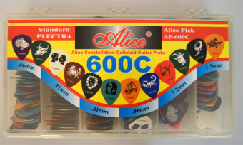 AP-600C Коробка медиаторов, 600шт, Alice от магазина Соло в Иркутске