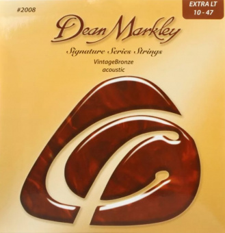 DM2008 Vintage Bronze Комплект струн для акустической гитары, бронза 85/15, 10-47, Dean Markley от магазина Соло в Иркутске