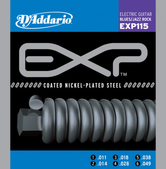 EXP115 COATED NICKEL Струны для электрогитары Regular Light 11-49 D`Addario от магазина Соло в Иркутске