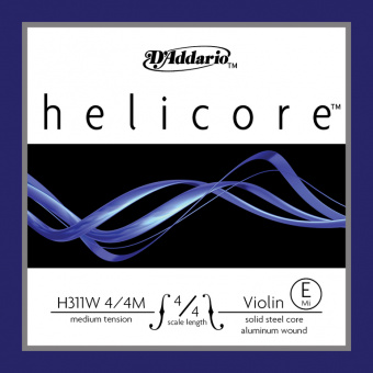 H311W-4/4M Helicore Отдельная струна Е/Ми для скрипки, среднее натяжение, D'Addario от магазина Соло в Иркутске