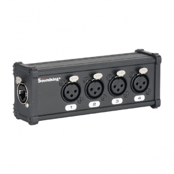 CXA028 DMX КОММУТАЦИОННАЯ КОРОБКА/РАСШИРИТЕЛЬ СИГНАЛОВ DMX 4хXLR(3p)female - RJ-45, Soundking от магазина Соло в Иркутске