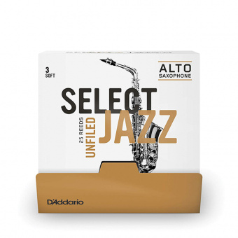 RRS01ASX3S-B25 Select Jazz Unfiled Трости для саксофона альт, размер 3, мягкие (Soft), 25шт, Rico от магазина Соло в Иркутске