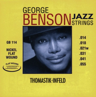 GB114 George Benson Jazz Комплект струн для акустической гитары, плоская оплетка, 14-55, Thomastik от магазина Соло в Иркутске