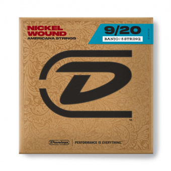 DJN0920 Комплект струн для 5-струнного банджо, никель, 9-20, Dunlop от магазина Соло в Иркутске