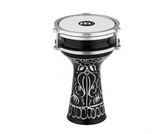 HE-052 Mini Darbuka Барабан дарбука 4 1/4" x 7 3/4", алюминий, черный, гравировка, Meinl от магазина Соло в Иркутске