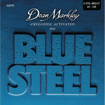 DM2679 Blue Steel Комплект струн для 5-струнной бас-гитары, сталь, 45-128, Dean Markley от магазина Соло в Иркутске