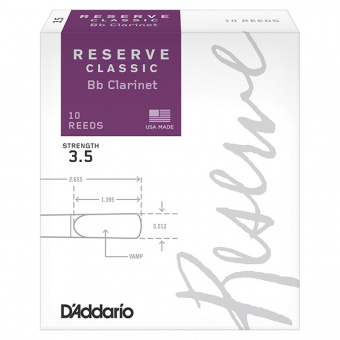 DCT1035 Reserve Classic Трости для кларнета Bb, размер 3.5, 10шт., Rico от магазина Соло в Иркутске