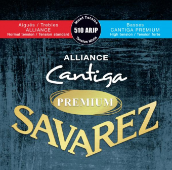 510ARJP Alliance Cantiga Premium Комплект струн для классической гитары, смешанное натяж., Savarez от магазина Соло в Иркутске