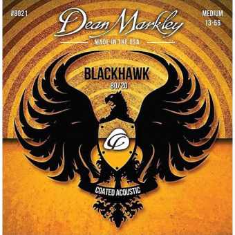 DM8021 Blackhawk 80/20 Комплект струн для акустической гитары, с покрытием, 13-56, Dean Markley от магазина Соло в Иркутске