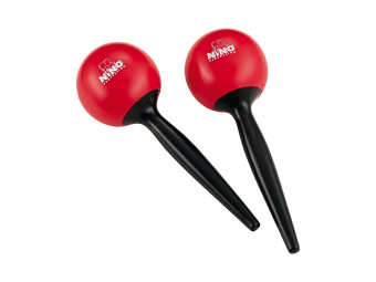 NINO582R Маракасы пластиковые, круглые на ручке, красные, Nino Percussion от магазина Соло в Иркутске