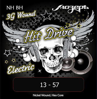 NH-BH Hit Drive Комплект струн для электрогитары, Big Heavy, 13-57, никель, Мозеръ от магазина Соло в Иркутске