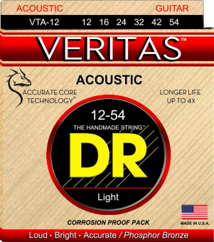 VTA-12 Veritas Комплект струн для акустической гитары, фосфорная бронза, 12-54, DR от магазина Соло в Иркутске