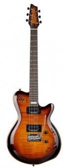 024131 LGXT Cognac Burst Flame AAA Электрогитара, с чехлом, Godin от магазина Соло в Иркутске