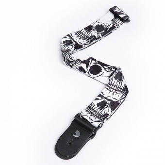 50H11 Sublimation Printed Гитарный ремень, полиэстер, рисунок «Большие черепа», Planet Waves от магазина Соло в Иркутске