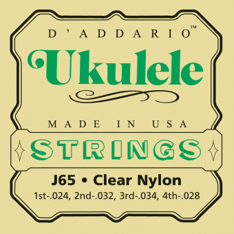 J65 Комплект струн для укулеле, сопрано, D'Addario от магазина Соло в Иркутске