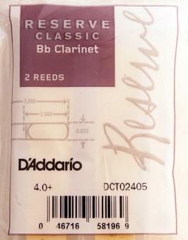 DCT02405 Reserve Classic Трости для кларнета Bb, размер 4.0+, 2шт., Rico от магазина Соло в Иркутске