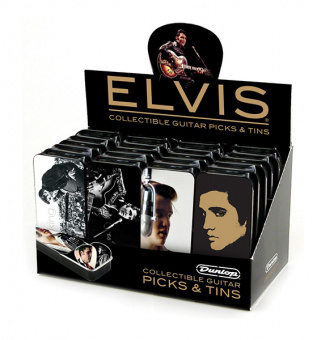 EPPT24 Elvis Presley Витрина с медиаторами, 24 коробочки, разные рисунки, средние, Dunlop от магазина Соло в Иркутске
