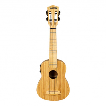 HH-2312E Bamboo Series Укулеле сопрано со звукоснимателем, с чехлом, цвет натуральный, Cascha от магазина Соло в Иркутске