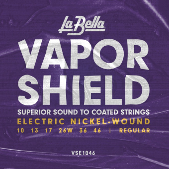 VSE1046 Vapor Shield Комплект струн для электрогитары, никелированные, Regular, 10-46, La Bella от магазина Соло в Иркутске
