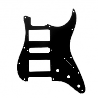 MX1378BK Защитная накладка гитары Stratocaster Modern Style, 3 слоя, черная, Musiclily от магазина Соло в Иркутске