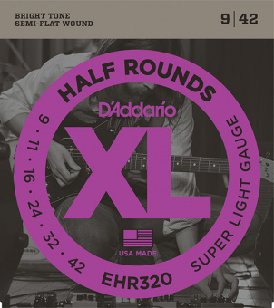 EHR320 Half Round Комплект струн для электрогитары, Super Light, 9-42, D'Addario от магазина Соло в Иркутске