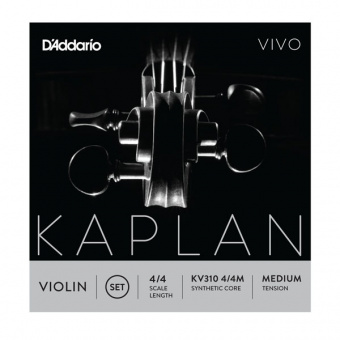 KV310-4/4M Kaplan Vivo Комплект струн для скрипки размером 4/4, среднее натяжение, D'Addario от магазина Соло в Иркутске