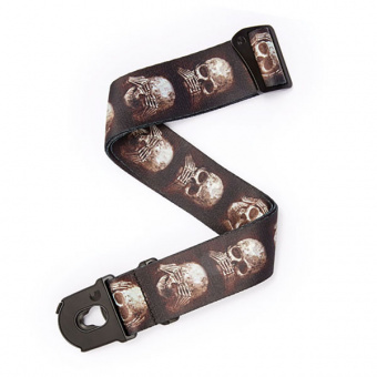 50ALP01 Alchemy Planet Lock Ремень для гитары, с фиксатором, рисунок «Muted Skulls», Planet Waves от магазина Соло в Иркутске