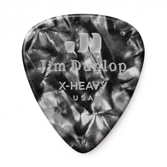 483P02XH Genuine Celluloid Медиаторы, 12шт, очень толстые, черный перламутр, Dunlop от магазина Соло в Иркутске