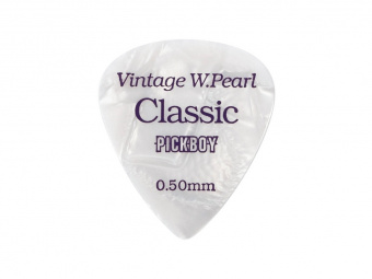 GP-14/05 Celluloid Vintage Classic White Pearl Медиаторы 50шт, толщина 0.50мм, Pickboy от магазина Соло в Иркутске