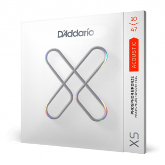 XSAPB1047 XS Комплект струн для акустической гитары, фосфорная бронза, 10-47, D'Addario от магазина Соло в Иркутске